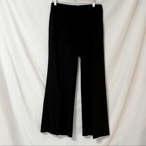 Emporio Armani Black Wide Leg Trouser Dress Pants Womens Size 8 Academia Career